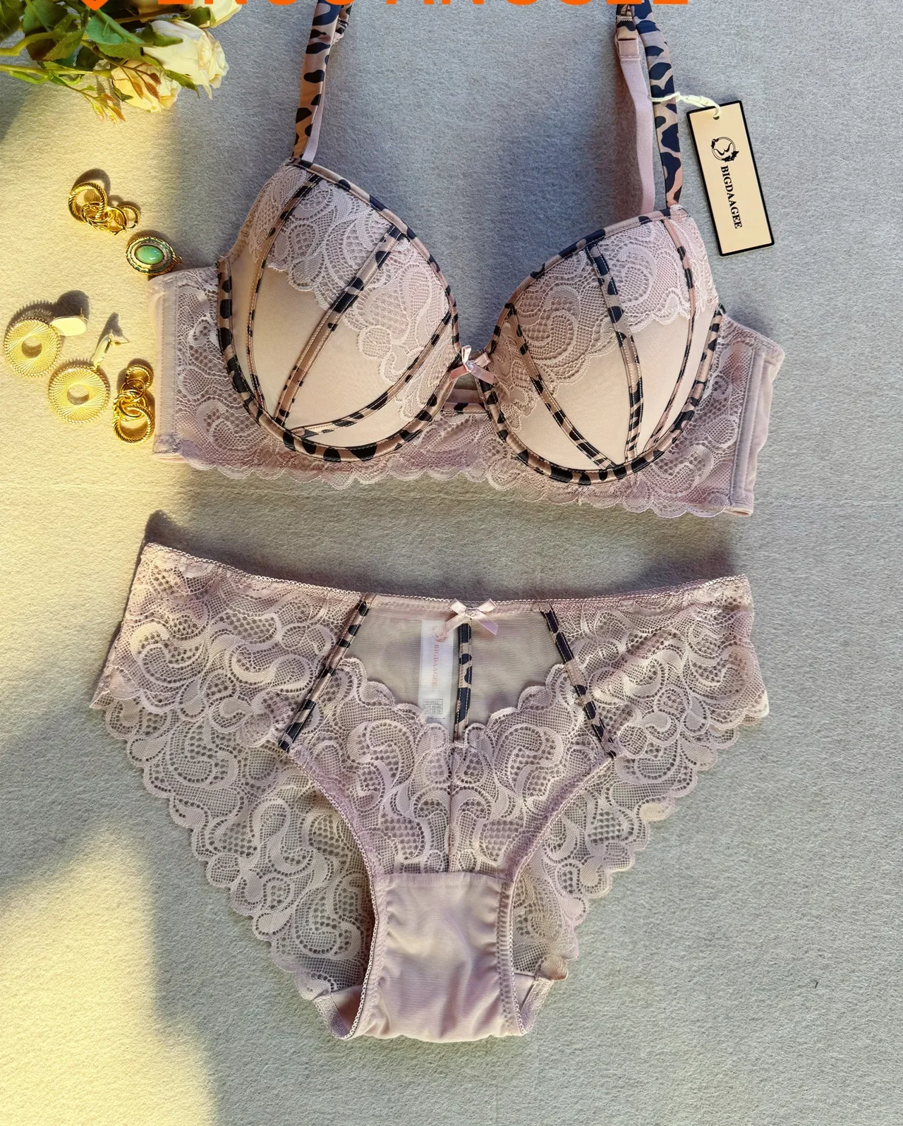 

Женское нижнее белье, кружевной сексуальный леопардовый принт, цветной бюстгальтер со столкновением, большие ярды, комплекты с бюстгальтером пуш-ап, женское нижнее белье большого размера