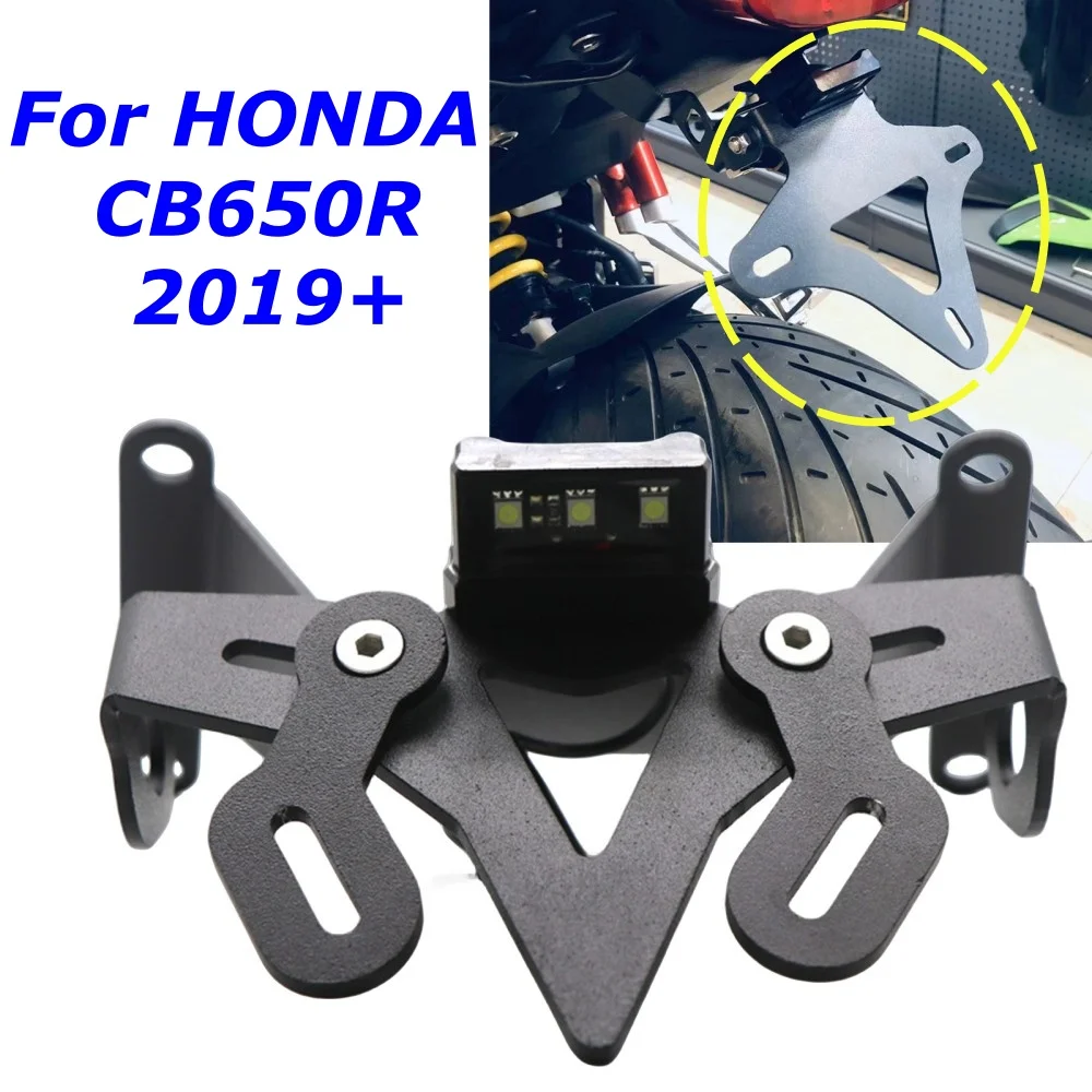 

For HONDA CB650R CB 650R CB 650 R 2019+ Motorcycle License Plate Rear Frame Fender Eliminator Bracket With LED Light