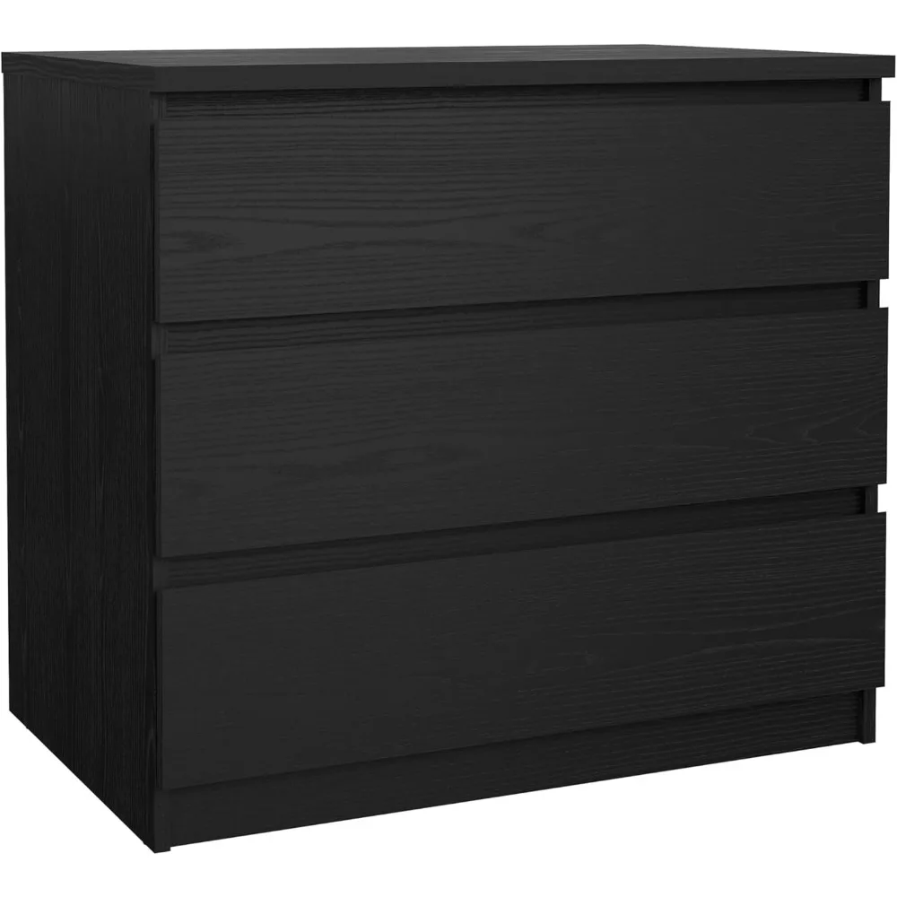 

Комод с 3 ящиками из черной древесины