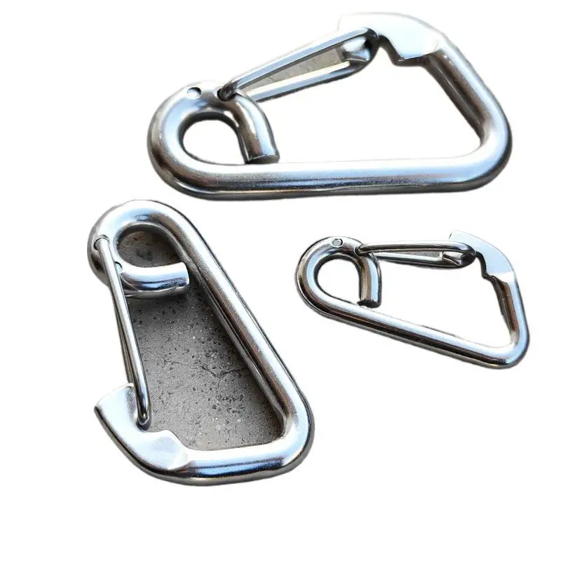 

Stainless Steel304Climbing button carabinerDType Buckle Easy Hook Load-Bearing Buckle Safety Catch Outdoor Hanging Steel Buckle