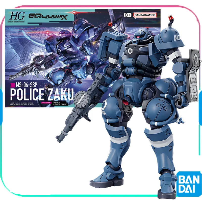 Bandai Originale GUNDAM HGUC MSGG POLIZIA ZAKU RFV 1/144 Anime Action Figure Modello di Montaggio Giocattoli Da Collezione Modello Ornamenti Regali