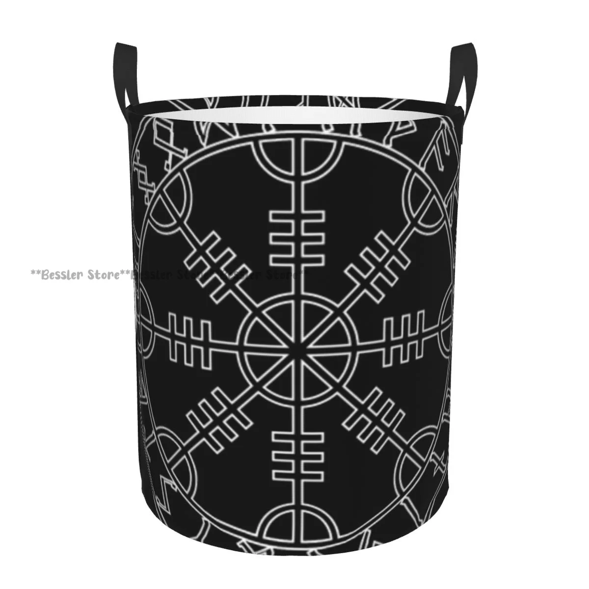 Dirty Laundry Basket God Wotan Two Ravens Folding Clothing Storage Bucket Home Waterproof Organizer