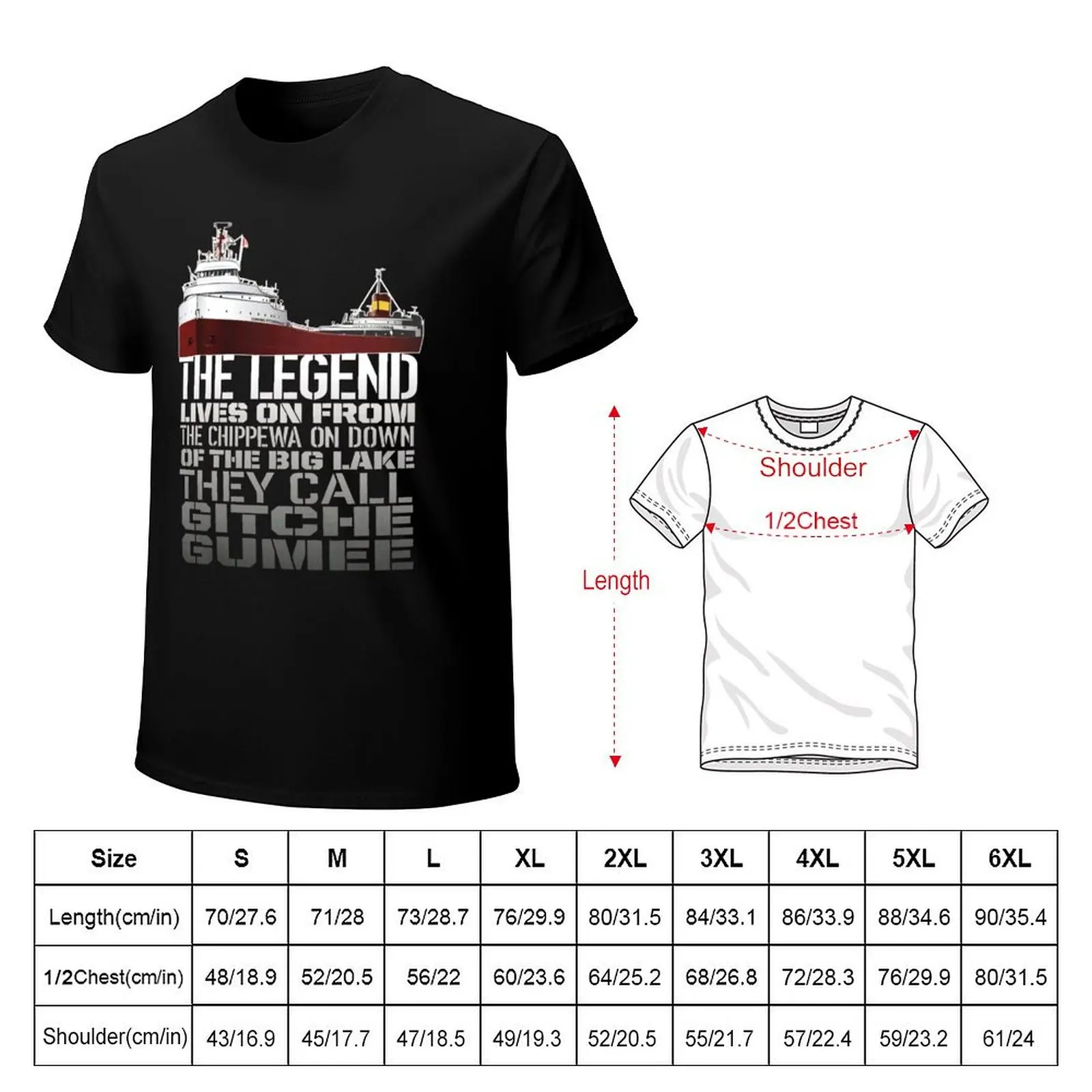Jessui Men s ss Edmund Fitzgerald T-Shirt Sport Basic Moisture Wicking Tee