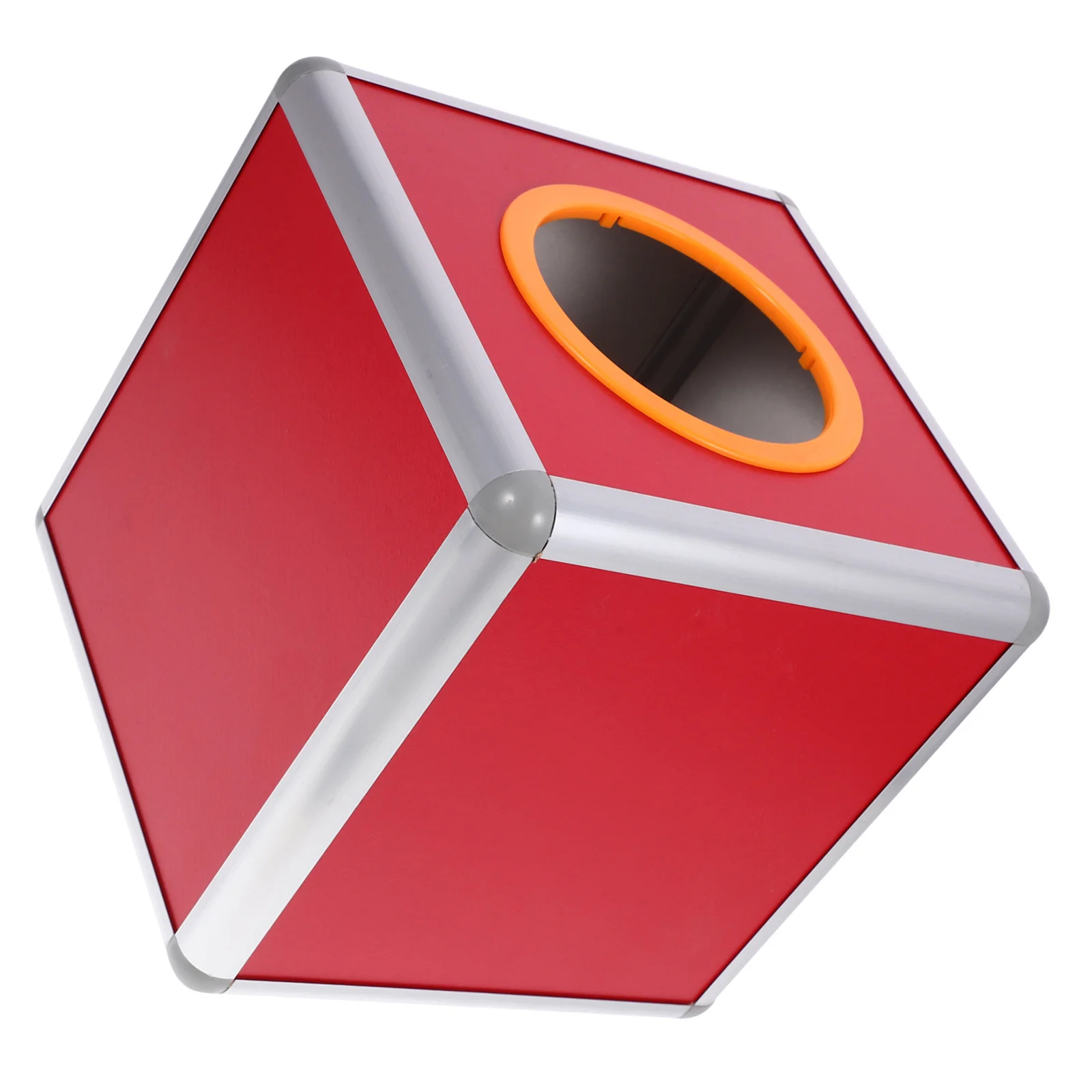 Aluminum Edge Raffle Ticket Box Secure Slot Design Wooden Ballot Holder for Event Fundraising Suggestion Donation Box