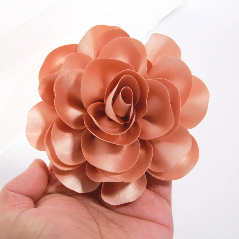 Baby Clothing Unique - 10Pcs 11CM French Satin Large Flower