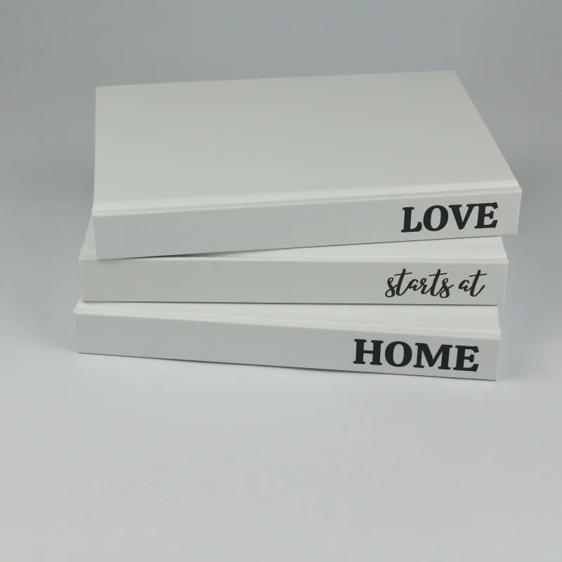 Livros decorativos em branco, mesa de café personalizada, venda quente