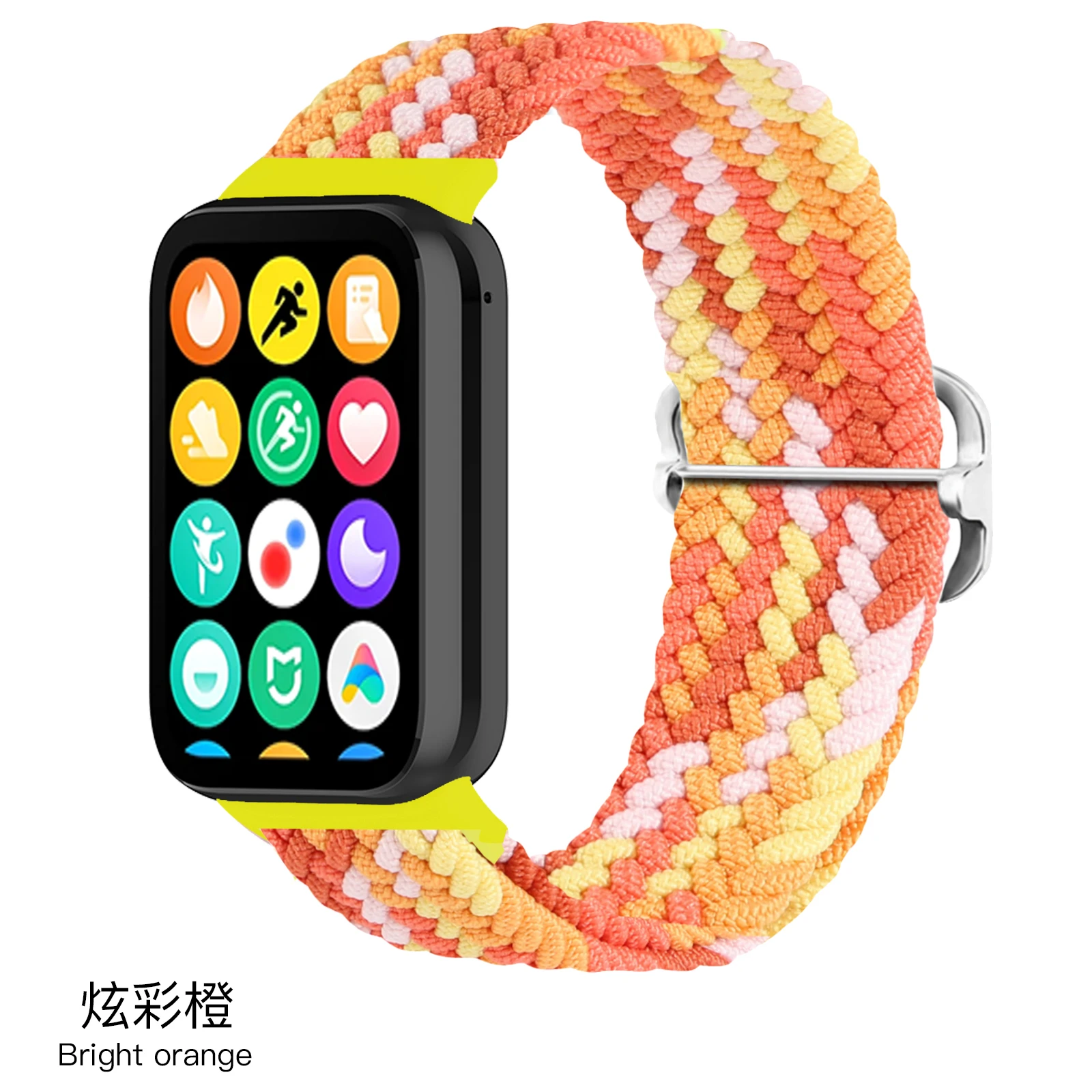 샤오미 밴드 브레이드 스트랩, 고품질 다채로운 시계 밴드, 조절 가능한 시계 팔찌 교체, 8pro