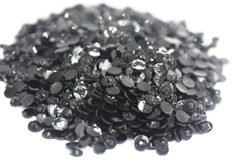 Jelly Black Color Sunflower 4mm,5mm,6mm Facets FlatBack Resin Rhinestone Nail Art Garment Decoration Beads