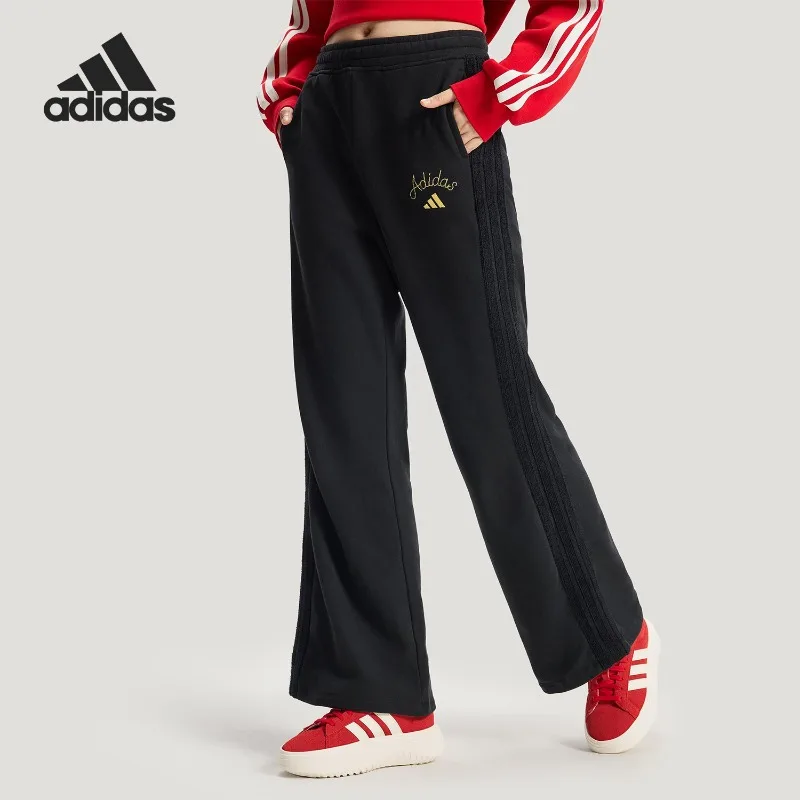 Adidas Women's Casual Fashion Skin-friendly Soft Knitted Flared Pants KR0417