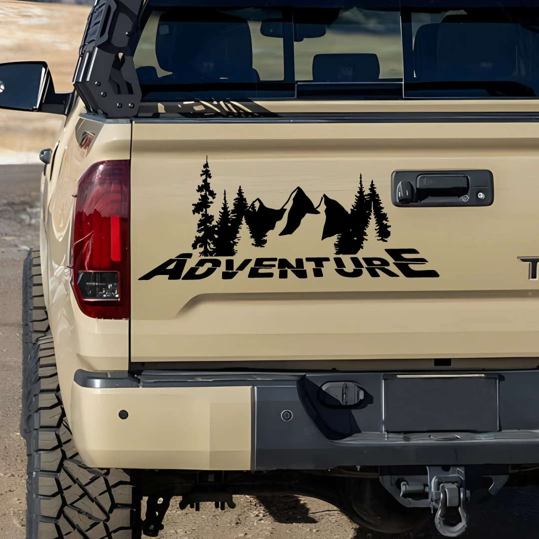 Forest adventure off-road rear windshield camping glass body modification personalized pickup truck sticker waterproof