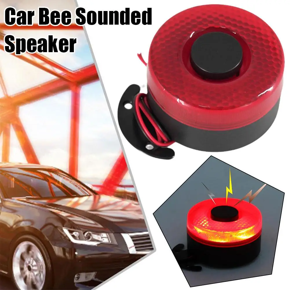 12/24V Beeper Horn Vehicle Auto Warning Back Up Car Reversing Alarm Speaker Buzzer Siren With Light For Cars Reverse Access Y6I5