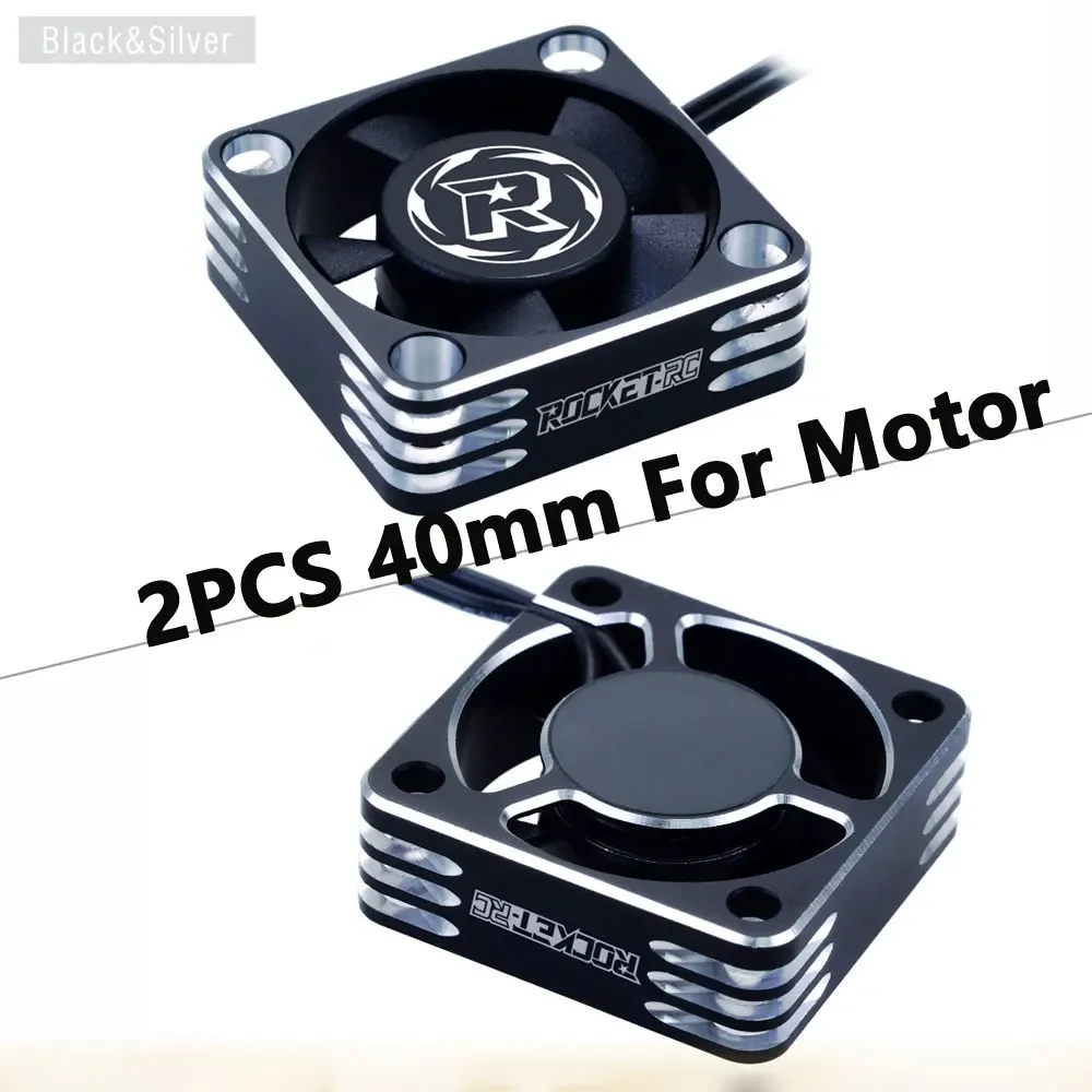 SURPASS HOBBY – ventilateur de refroidissement à Dissipation thermique, couvercle de ventilateur en Graphite pour pièces de moteur sans balais de voiture RC, 25mm 30mm 35mm 40mm 50mm, 2 pièces