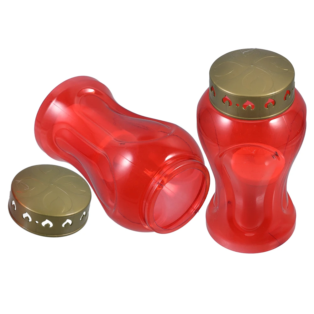 

2Pcs Electronic C naments Flameless Garden Decorations Cemetery Lanterns Jesus Cross Grave Lights Durable Outdoor