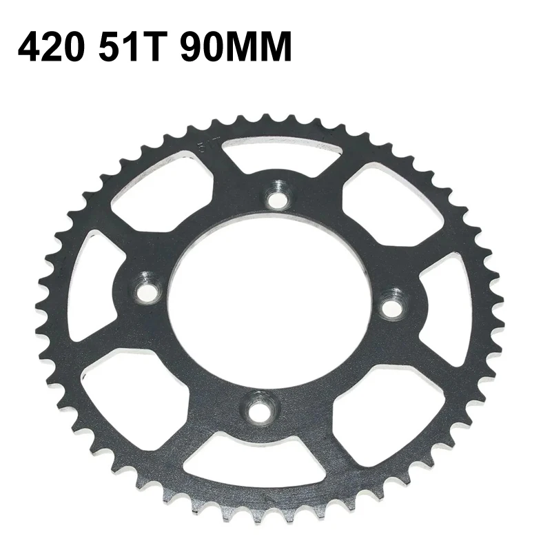 420 51T 90MM Sprocket for Compatible with 50CC 70CC 90CC 110CC 125CC 140CC 160CC Pit Dirt Bike ATV Quad