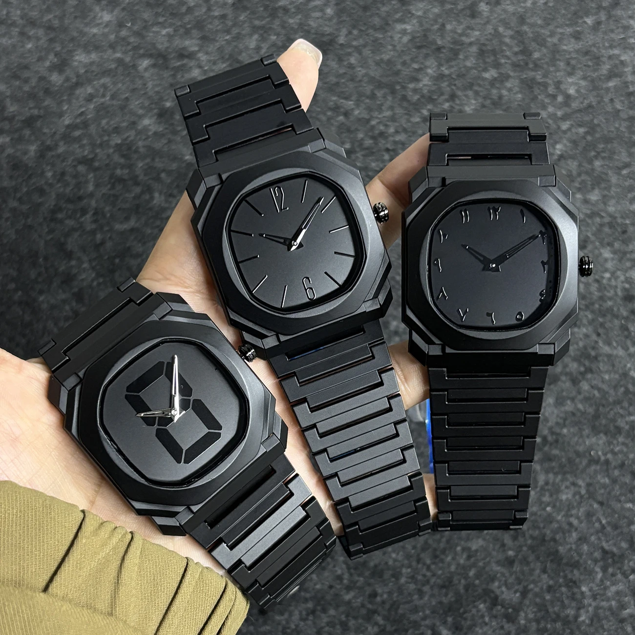 

Модная роскошная подарочная коробка, кварцевые часы с арабскими цифрами, ультратонкие кварцевые часы с большим циферблатом, пластиковые водонепроницаемые мужские часы