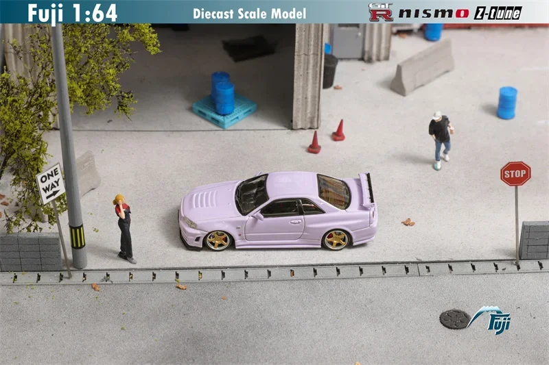 Fuji 1:64 Skyline GT-R R34 Nismo Z-Tune Light Lavender Diecast Model Car