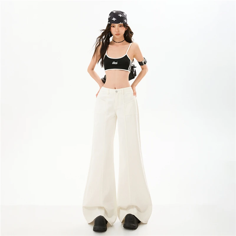 

Новые женские джинсы из чистого хлопка на лето 2026: мягкие, нелипкие, слегка расклешенные, с карманами, свободные, широкие, длинные брюки