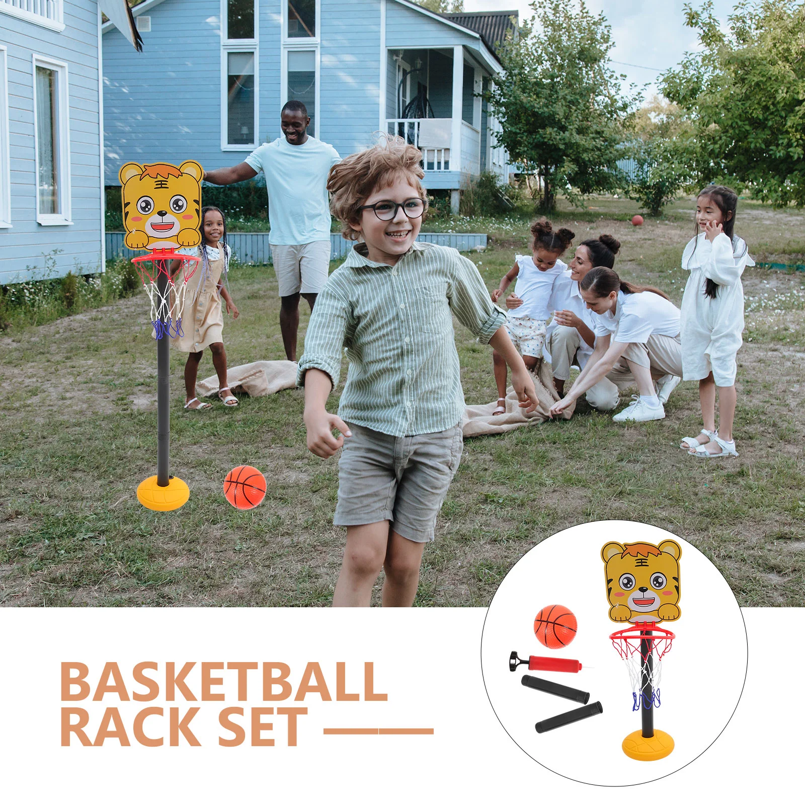 Spielzeug Kinder Basketball Ständer Indoor Reifen Tragbare 1155x25cm Rack Kinder Cartoon Rahmen Baby