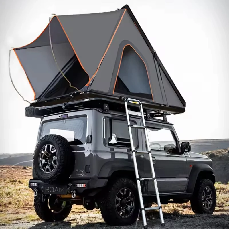 Factory supply Hot Sale Hard Shell Aluminium Car Camping Outdoor Triangle Tent 3-4 Person 4x4 offroad car Roof Tent