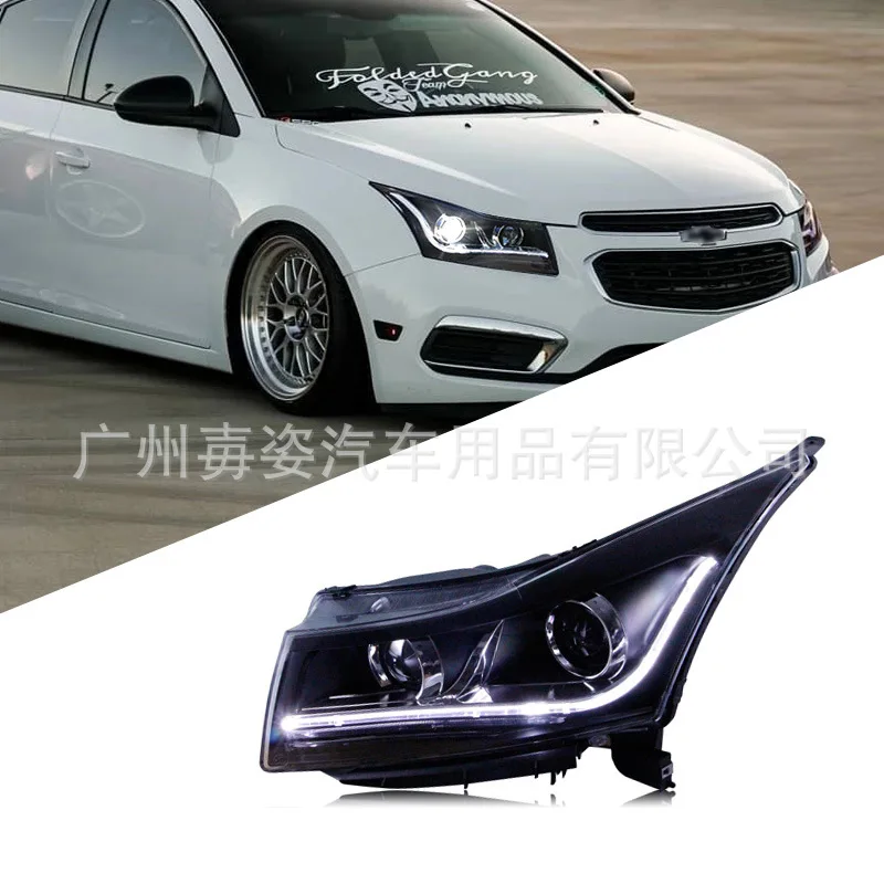 

Suitable for 09-13 Cruze headlight assembly modified LED daytime running light double lens xenon headlight assembly