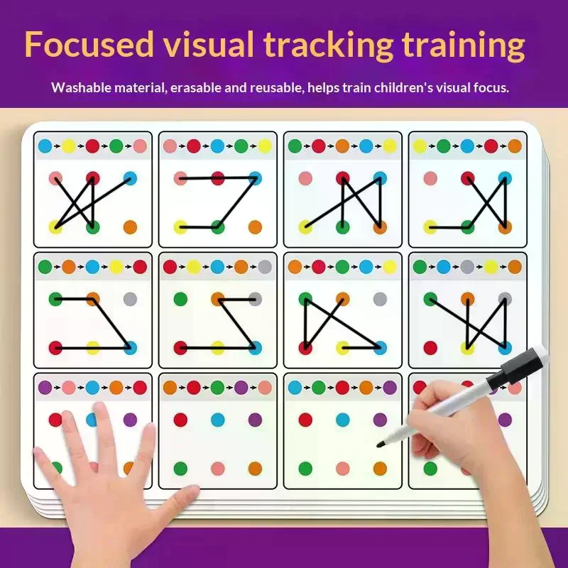1 Set Children's Gift Visual Tracking Focus And Attention Training Card Color And Number Recognition Ideal Memory Improvement