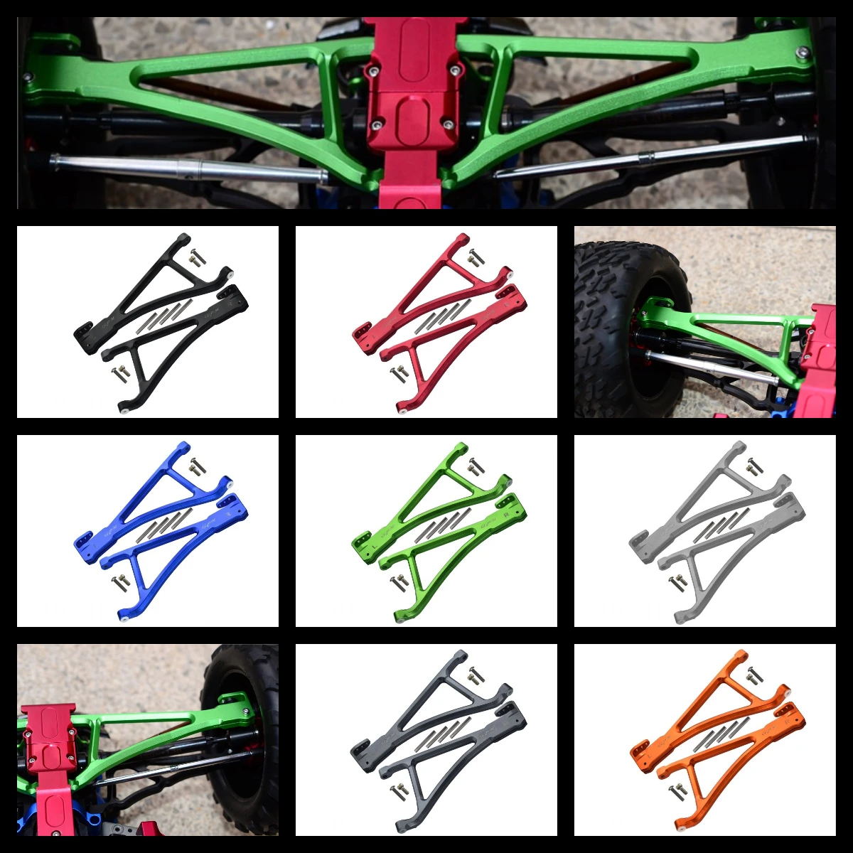 BRAZO DE SUSPENSÓN INFERIOR DELANTERO DE ALUMINIO GPM (PARA E-REVO 560871, REVO, SUMMIT)