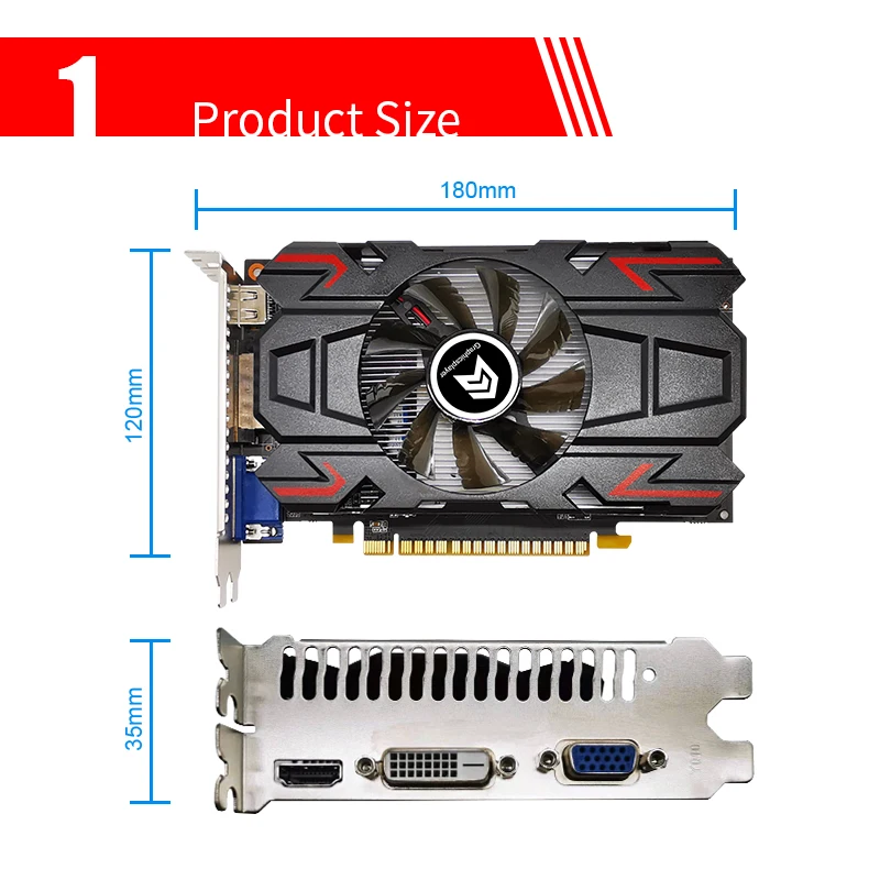 Computer Graphics card GTX650 2GB /2048MB 128BIT VGA video card for NVIDIA GTX PC