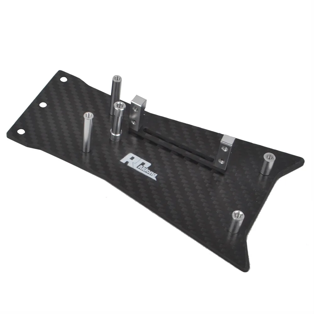 Chasis inferior de carbono CG bajo para Traxxas Drag Slash Mustang C10 Slash modificado
