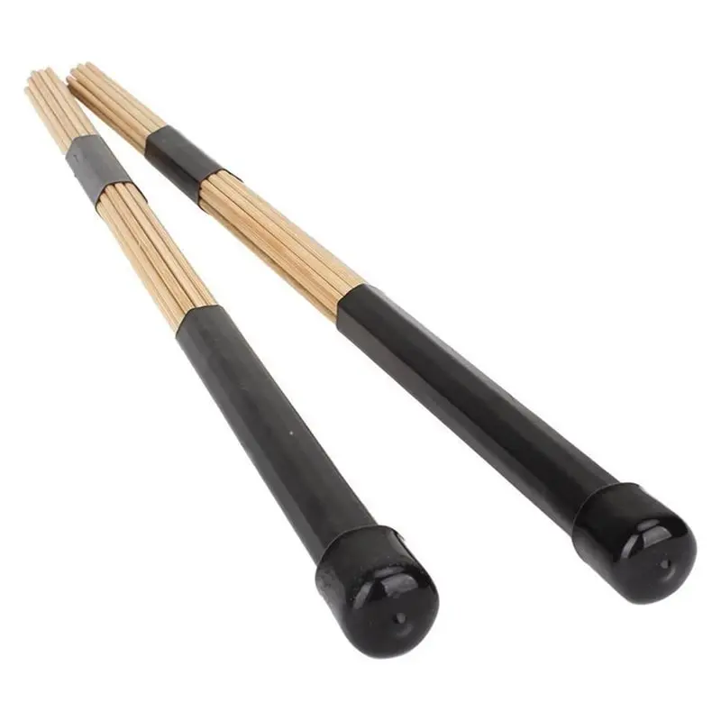 【TRAVEL ESSENTIAL】For Jazz Drum Rod Brushes Sticks 1 Pair Made From Bamboo For Jazz For Folk Music Performance