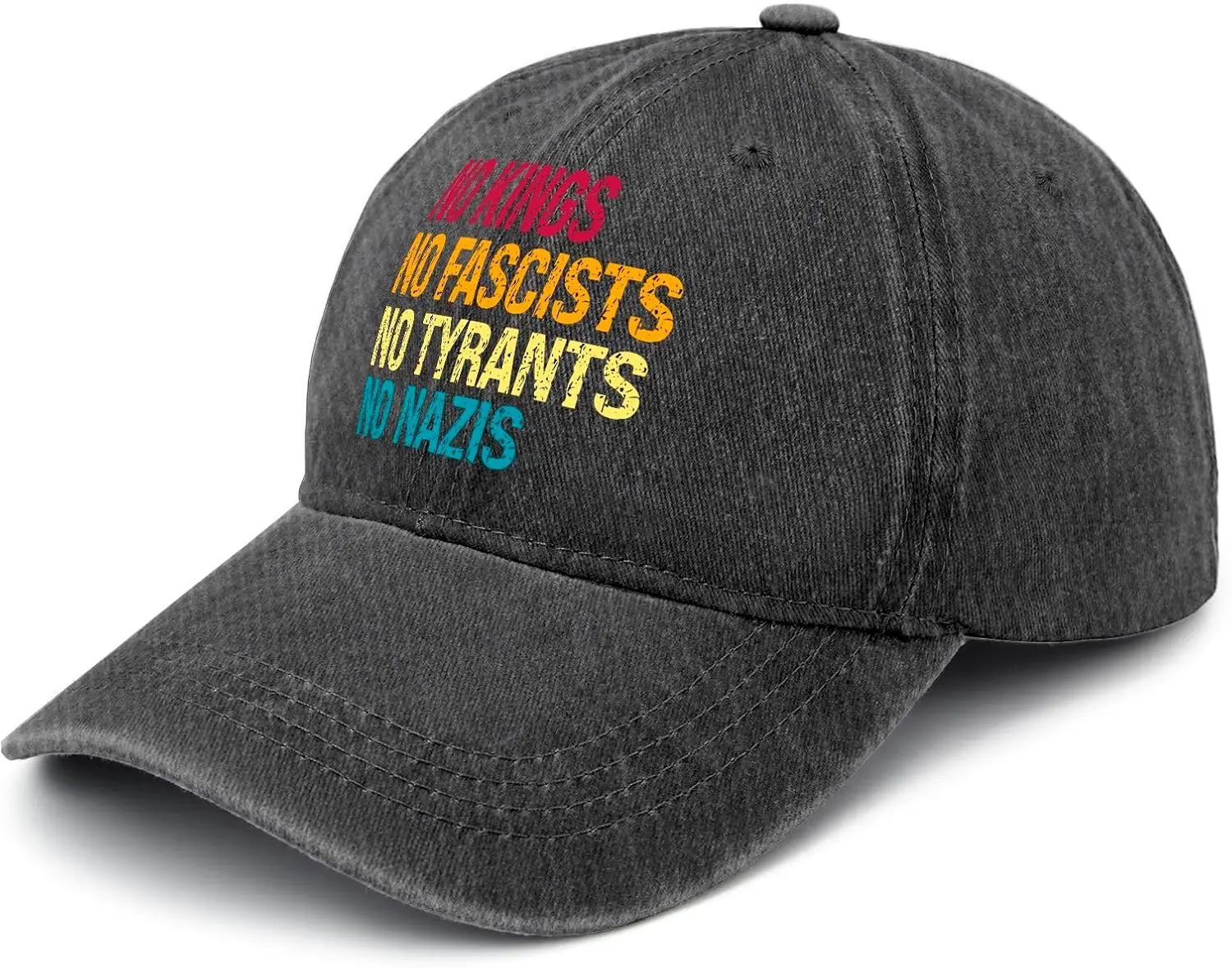 no King Day Hat for Womens Low Profile Washed Distressed Baseball Caps