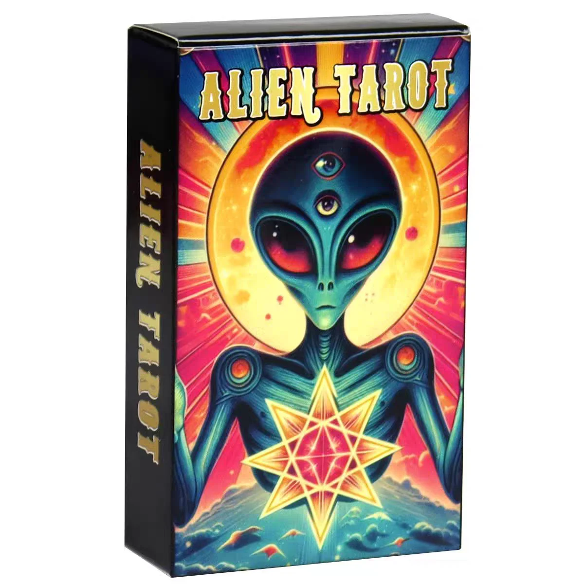 Alien Tarot Deck 78 Cards, Psychedelic Space Themed Tarot Cards, Fortune Telling, Collectible Gift for UFO & Alien Enthusiasts