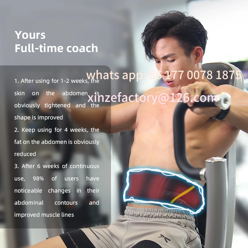 

Customizable muscle trainer Stimulator EMS Training body Abdominal Muscle Toner Belt waist training silicone pads Body