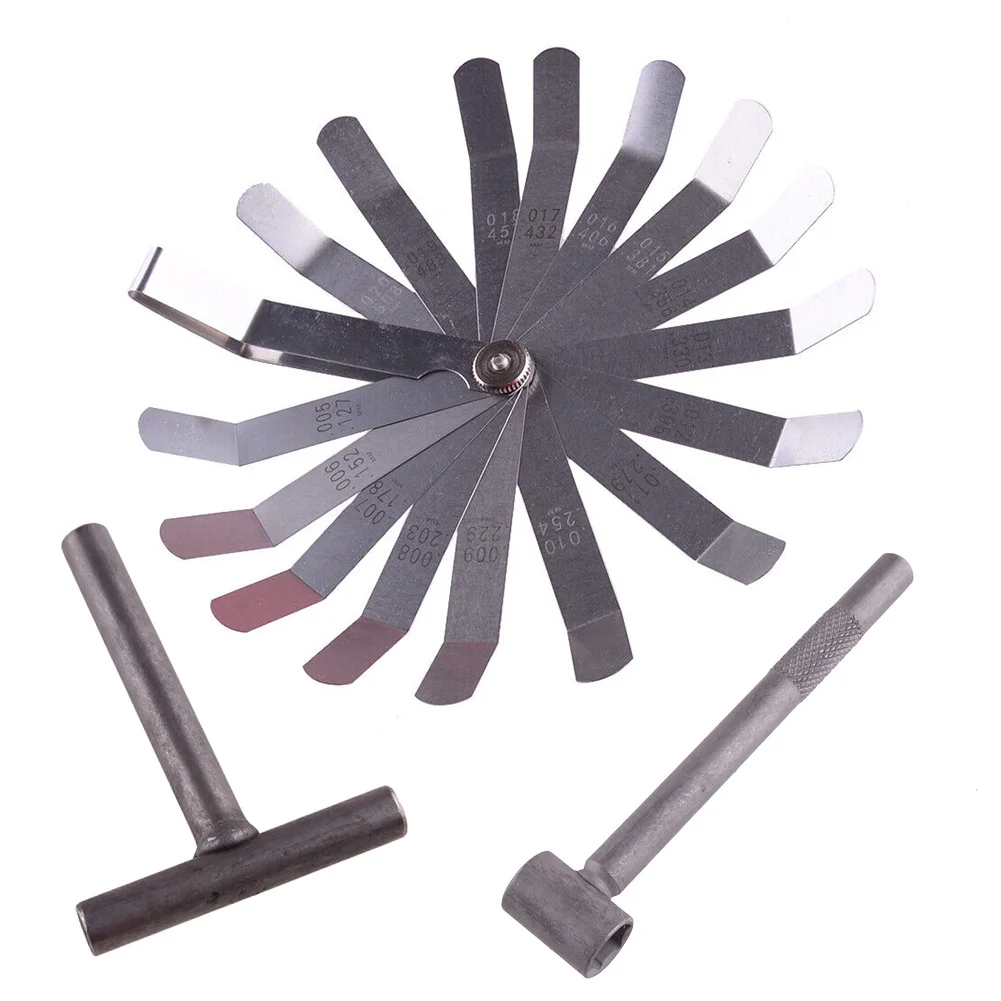 Motorcycle Engine Valve Screw Adjustment Spanner Tool + Feeler Gauge Set Stable Characteristics Reliable Performance