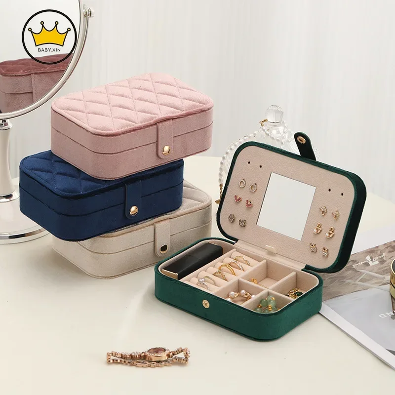 

Earring Storage Box Household Trinket Holder Dust-proof Organizer Box Multi-layer Necklace Container