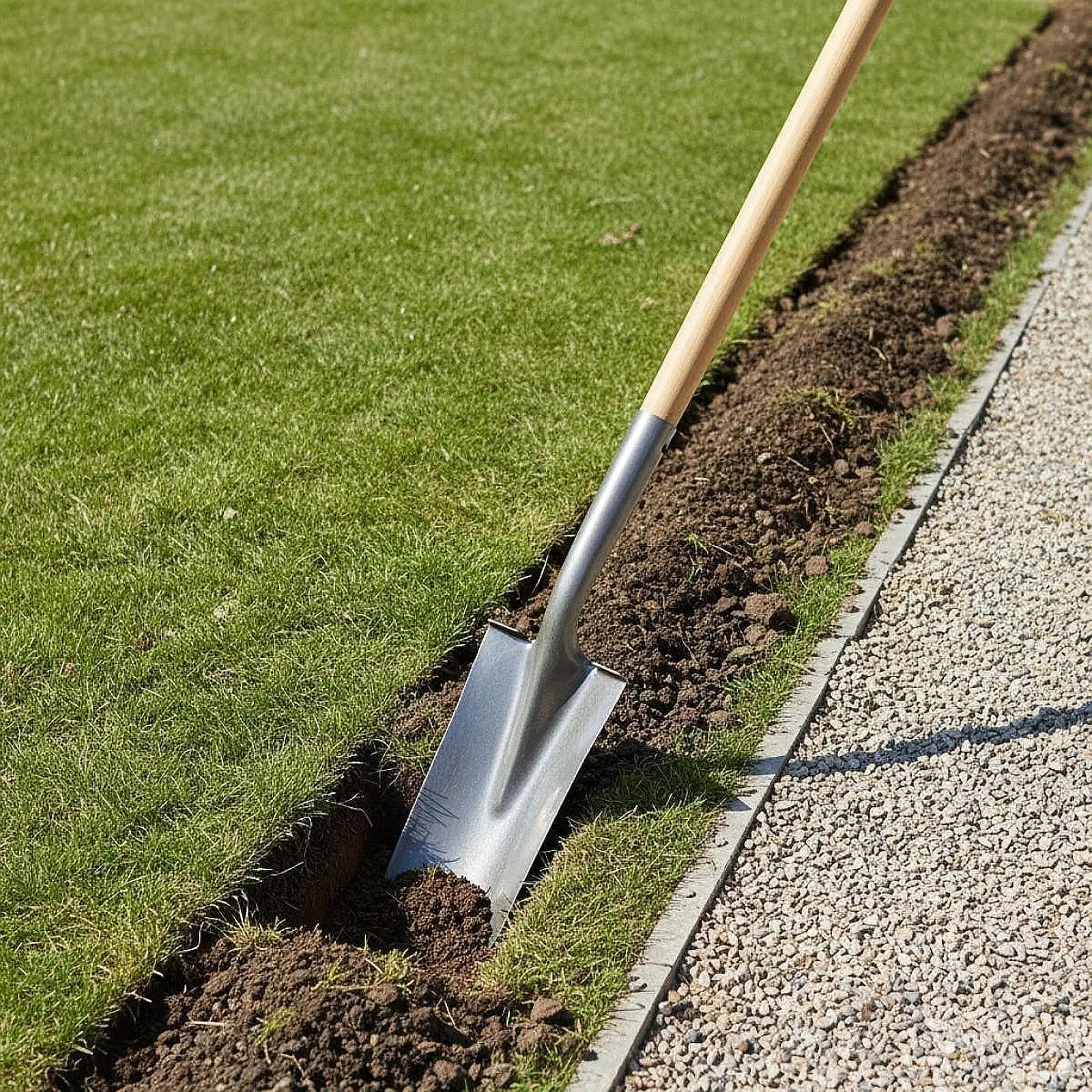 Durable Manganese Steel Spade for Root Digging Narrow Blade Gardening Tool for Transplanting and Edging