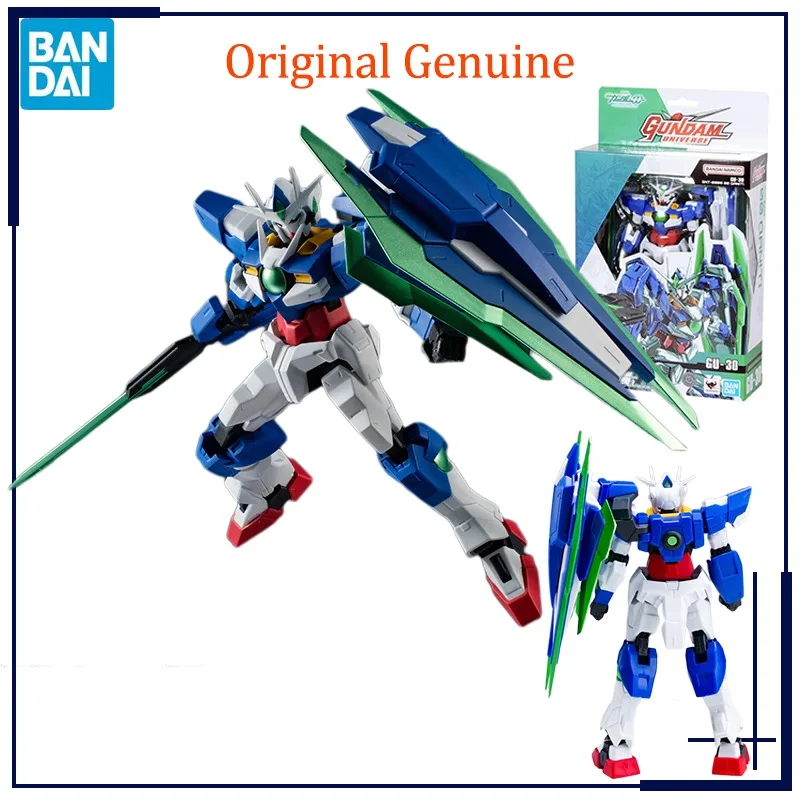 Original Genuine Bandai Anime GUNDAM 00 QAN[T] GU-30 GUNDAM UNIVERSE Model Toys Action Figure Gifts Collectible Ornaments Boys