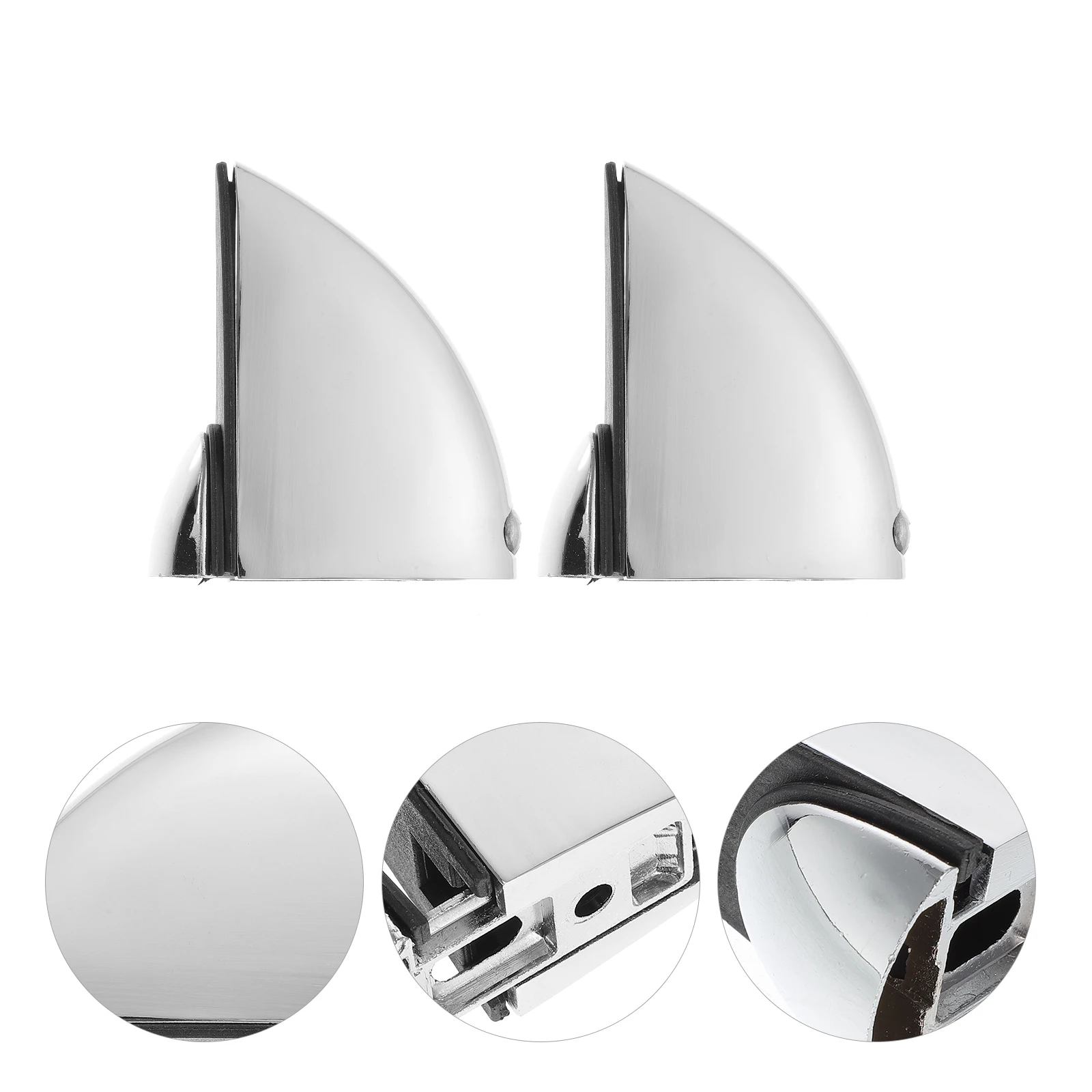 

2pcs Zinc Alloy Fish Mouth Clip Glass Holder Clips For Mirror Mounting Shower Support Adjustable Bracket Hardware Fittings