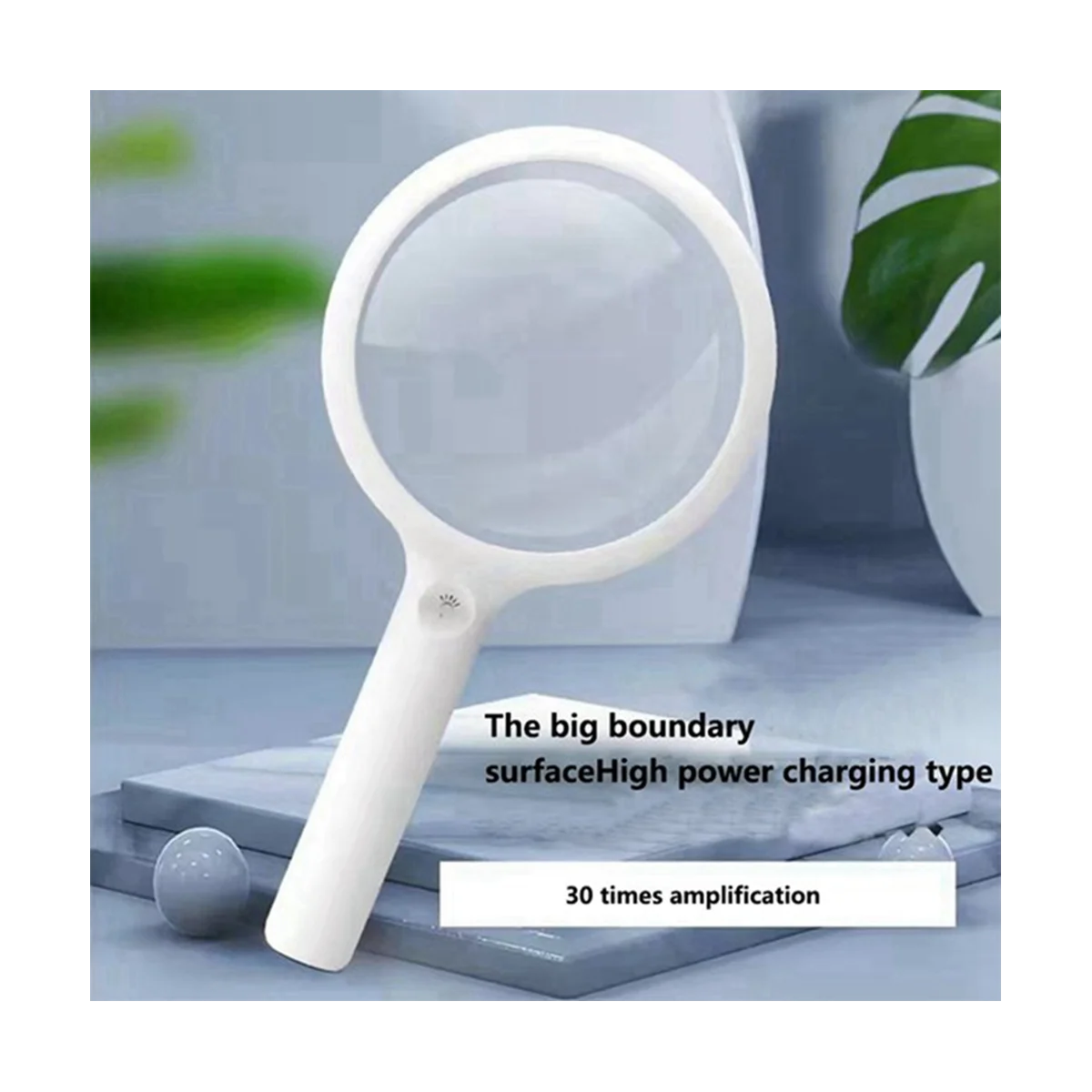 Optical Aspheric Magnifying Glass with 20 LED Lights with Light Reading Magnifying Glass Rechargeable