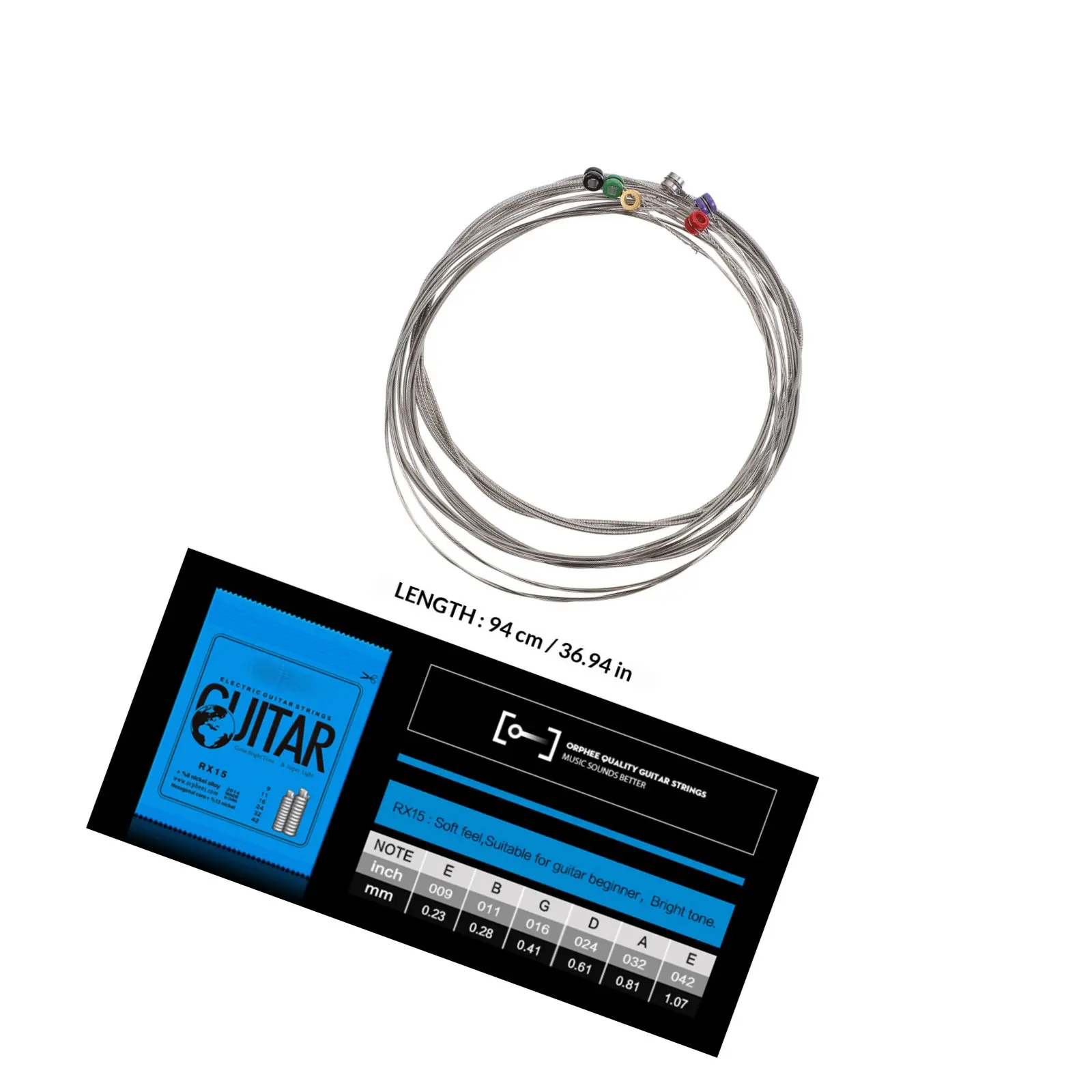 2Sets Nickel Plated Electric Guitar Strings Set High Durability Easy Installation Replacement Kit for Bright Clear Resonant Tone view 4