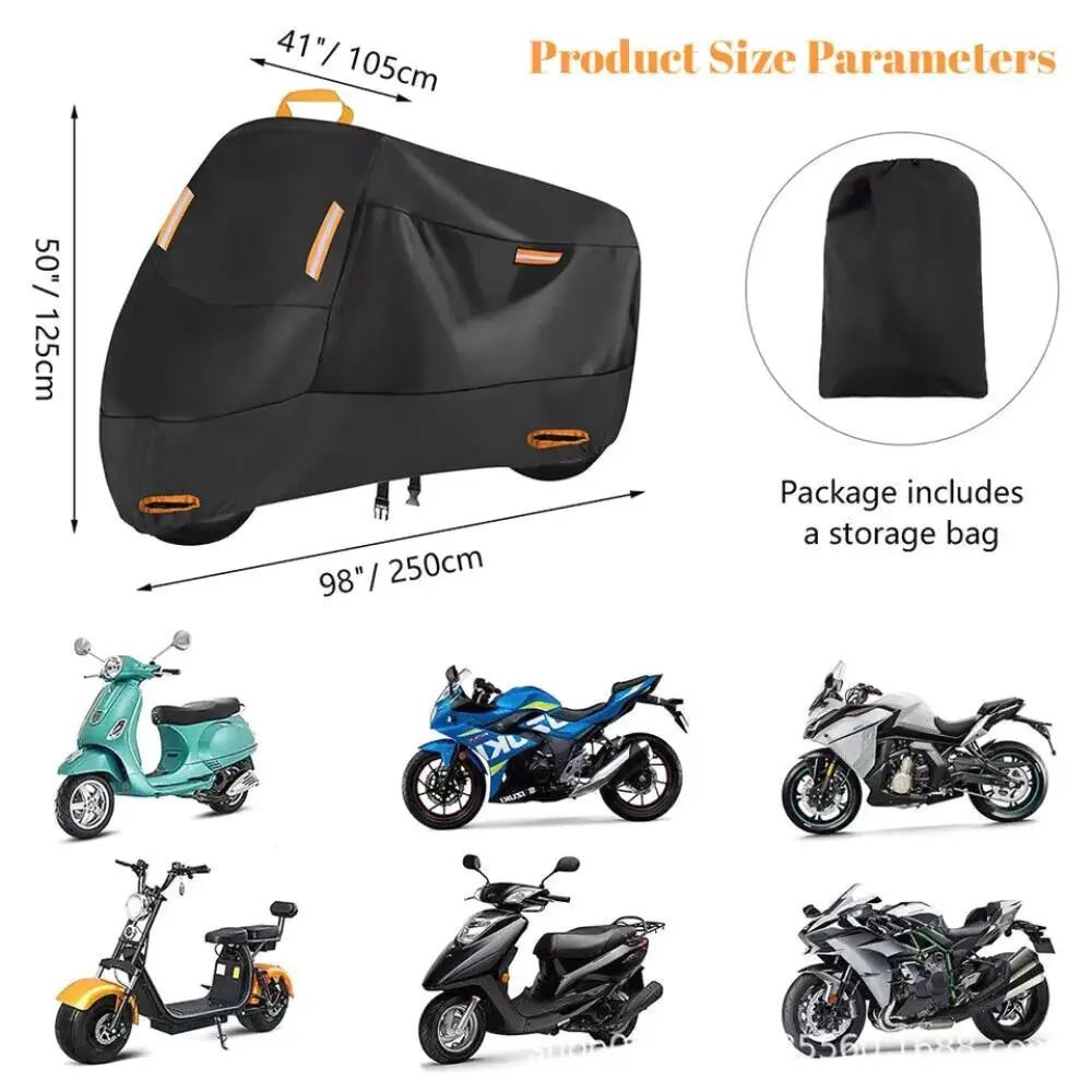 Waterproof Heavy Duty for xl Motorcycle Cover For winter Outside Storage Snow Rain