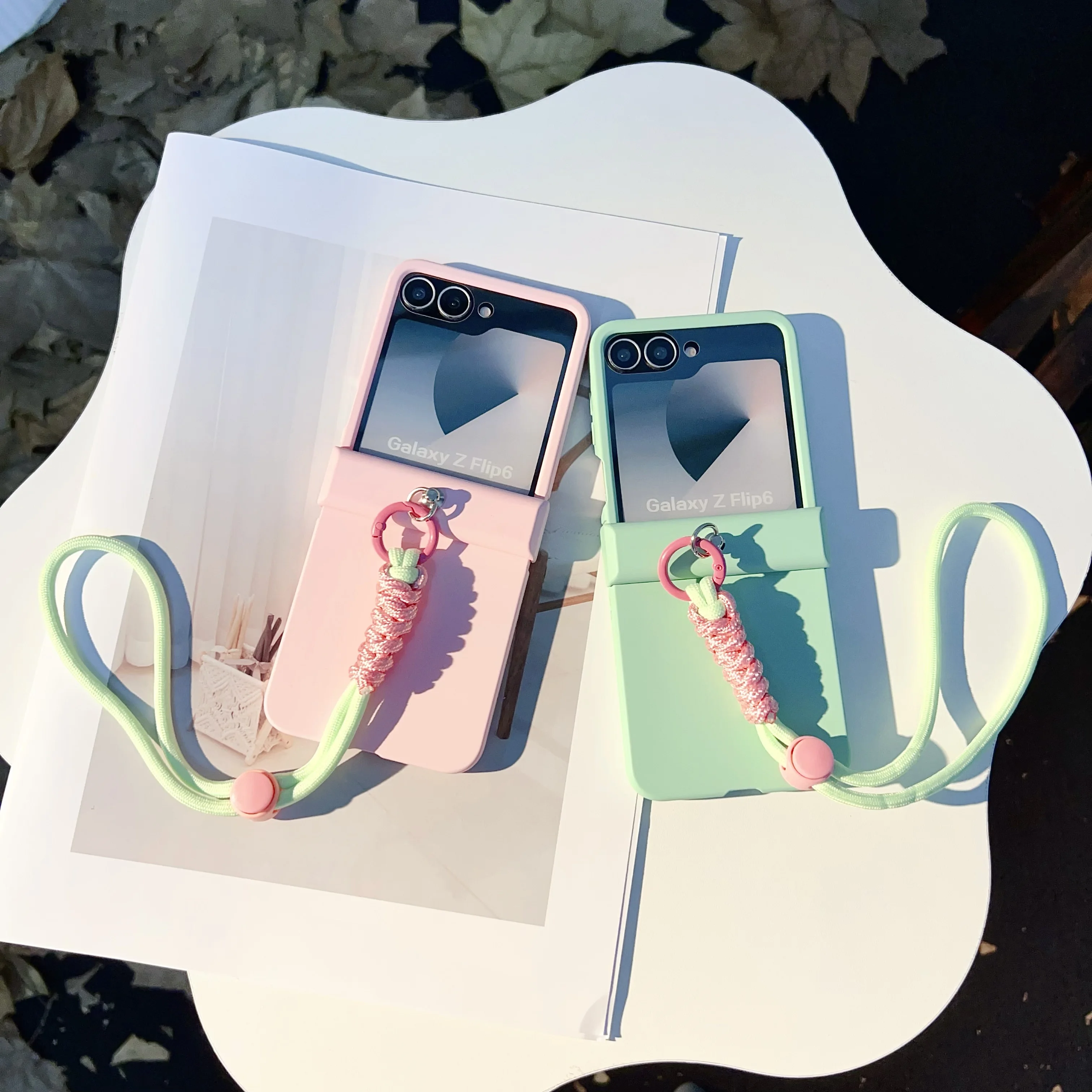 

Корейский однотонный чехол для телефона Ins Pink Star Diamond Bow с защитной пленкой для экрана Galaxy Z Flip 7 Z Flip7 Zflip5 Zflip 6