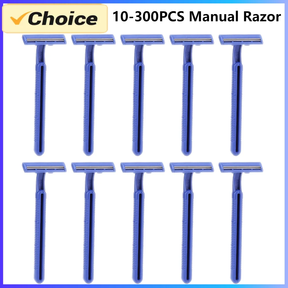 

10-300PCS Manual Razor Portable Travel Manual Razor Face Body Hair Removal Bathroom Hotel Supplies for Men Women
