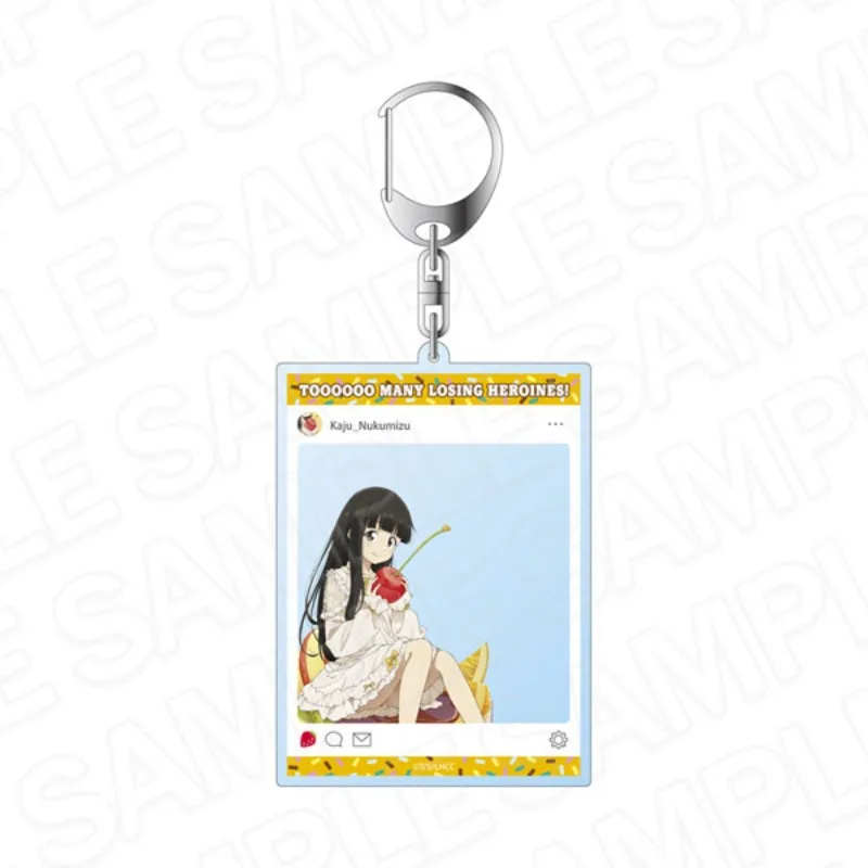 Makeine: Too Many Losing Heroines! Anime KeyChain ‌Kaju Nukumizu Men Key Chain for Women Cartoon Acrylic Keyring Pendant Gifts