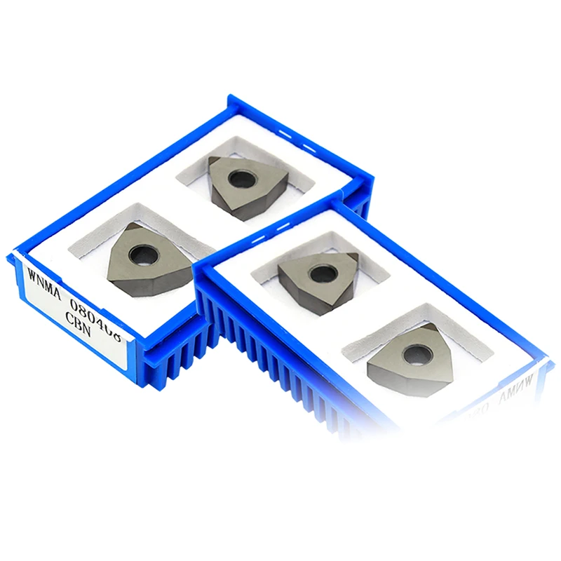 Herramienta de torneado externo WNMA 080408 CNC, insertos de diamante PCD CBN, 2 piezas, WNMA080408