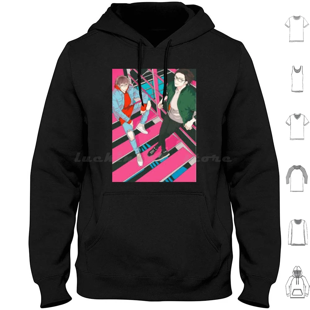 Pop Caste Heaven Hoodies Long Sleeve Yaoi Caste Heaven Pop Culture Pop Shounen Ai Bisex Pink Punk Strong Color Couple