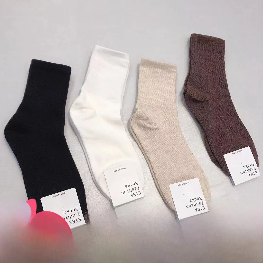 meias-de-aodao-ssas-tradas-de-cor-pura-etna-outono-inverno-pretas-brancas-cinzas-casuais-fenas-de-cano-medio-para