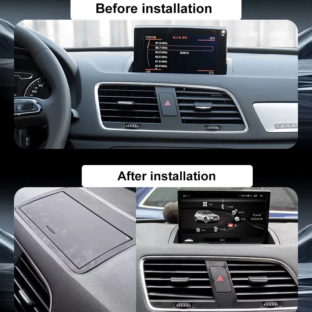 لاسلكي CarPlay أندرويد 14 لأودي Q3 2011 - 2018 سيارة الوسائط المتعددة راديو الملاحة نظام تحديد المواقع واي فاي السلكية السيارات DSP 8 بوصة تعمل باللمس #6