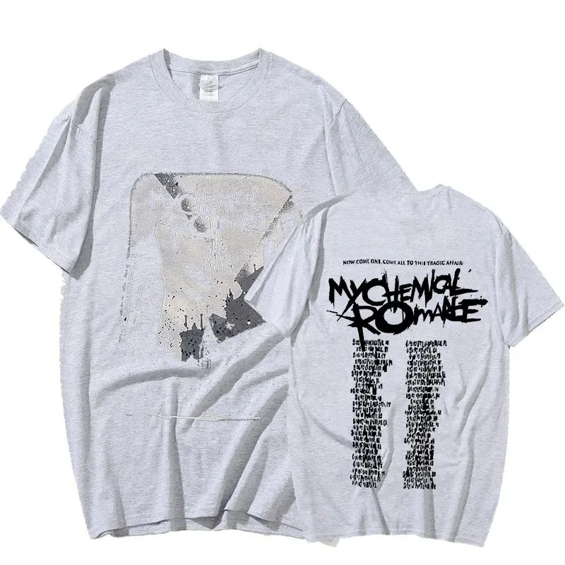 My Chemical Romance 2007 Tour Double Sided Print T Shirt Candle Punk Band Sign Short Sleeve Tees Cotton Harajuku T-shirt Men