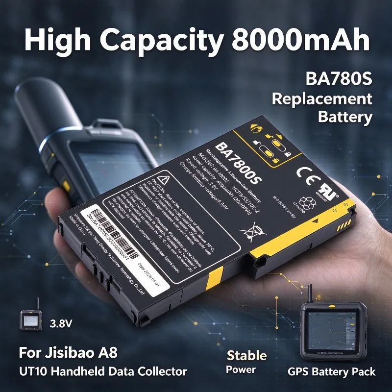 BA7800 BA7800S 3.8V 8000mAh High Capacity Replacement GPS Battery for Jisibao A8 UT10 Handheld Data Collector