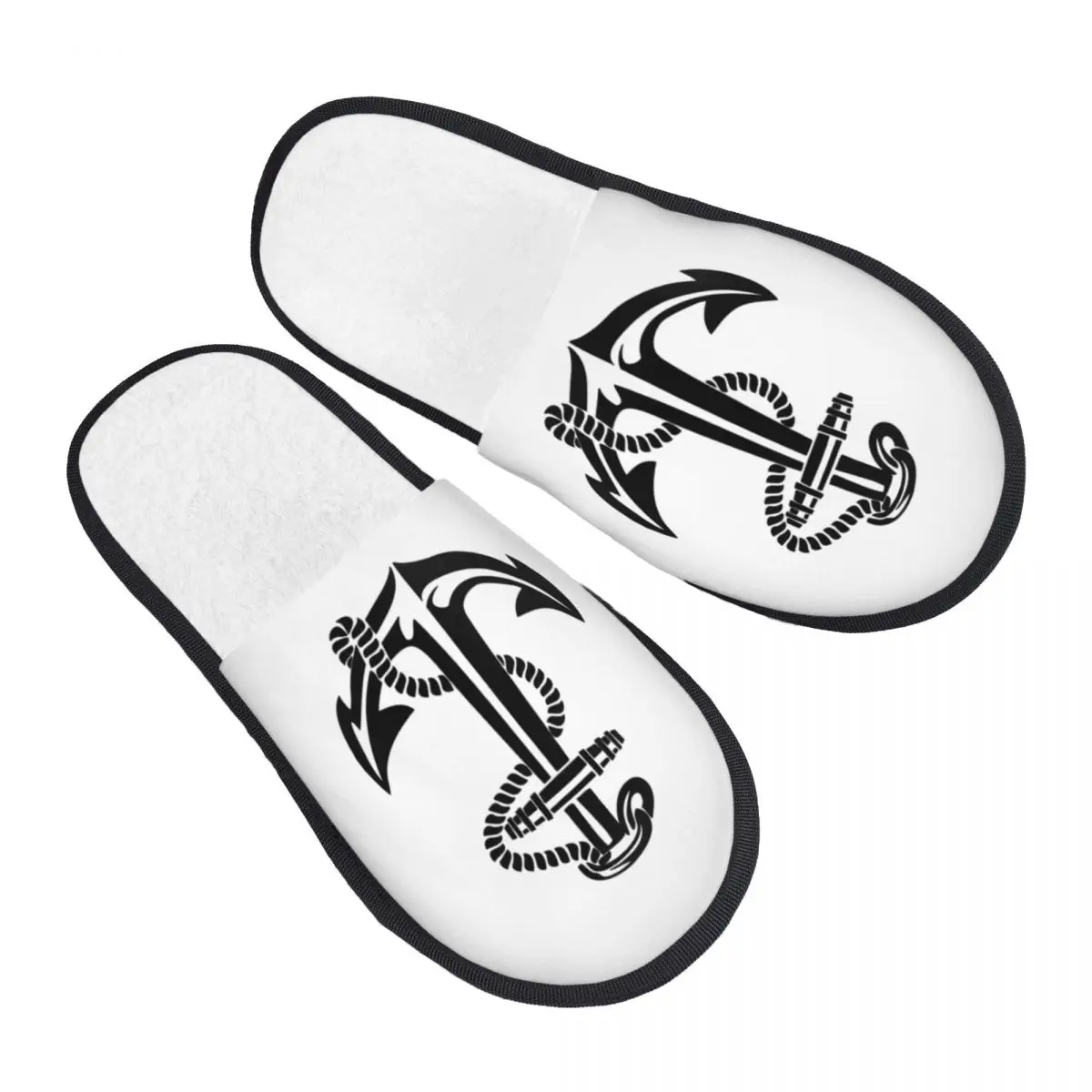 

Индивидуальные тапочки с морским якорем для гостей отеля, женские домашние тапочки в морском стиле для приключений